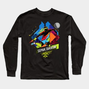 Colorful Sepak Takraw Long Sleeve T-Shirt